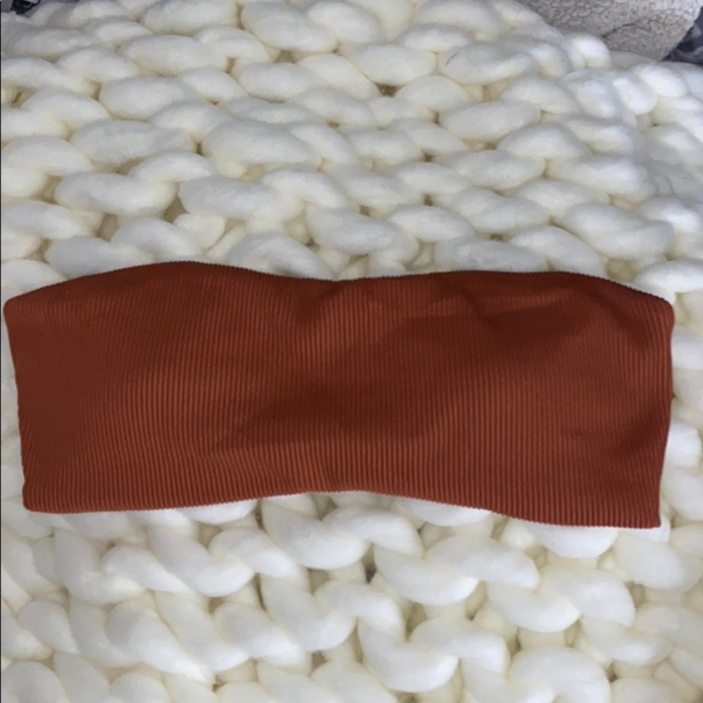 Burnt sienna bathing suit top